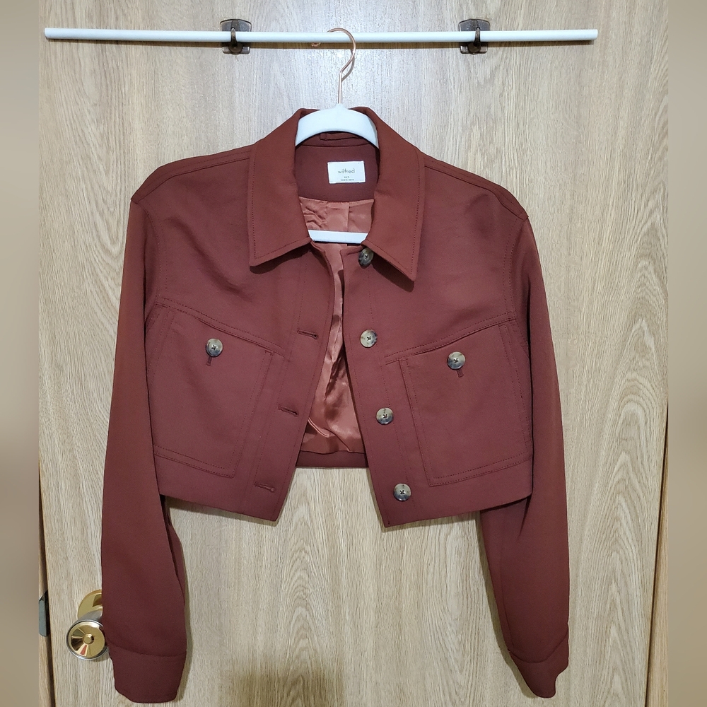 $198 NWT! Wilfred Little Cropped jacket in rustique XXS